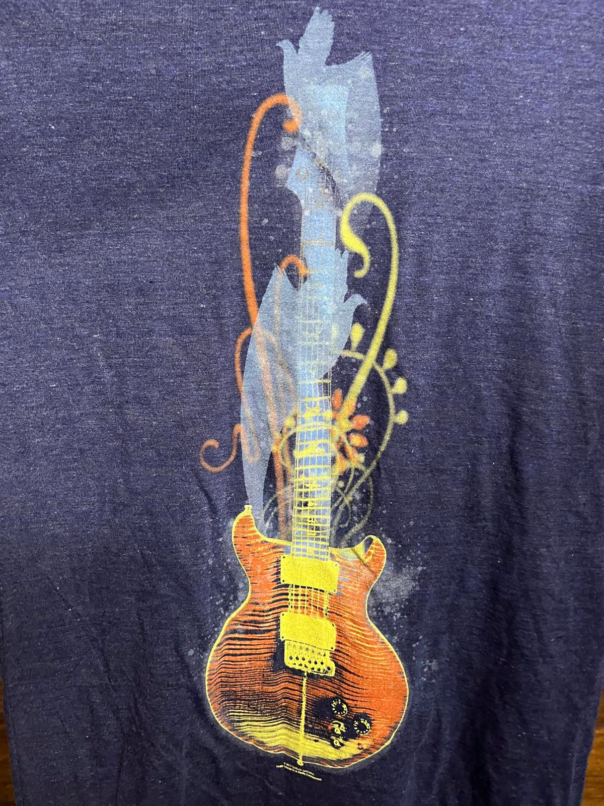 Carios Santana T-shirt 2 Sided - Santana Guitar Peace Dove