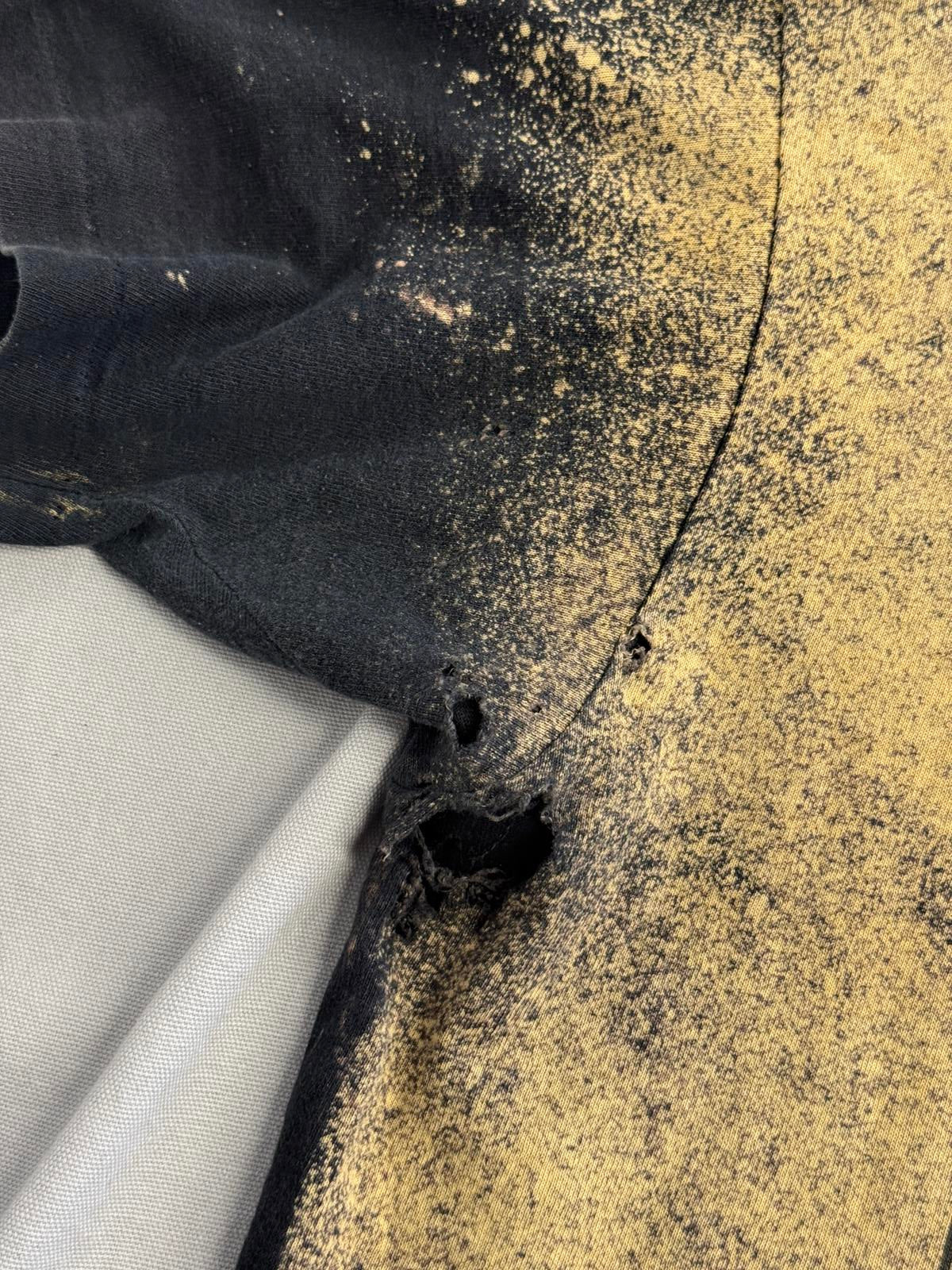 Vintage 80s Biker Skull Tshirt Born Bad to Tha Bone Thrashed