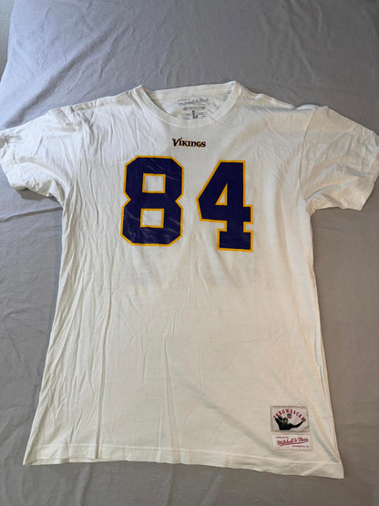 Vikings Randy Moss 84 T-shirt Jersey Mitchell Ness Throwback