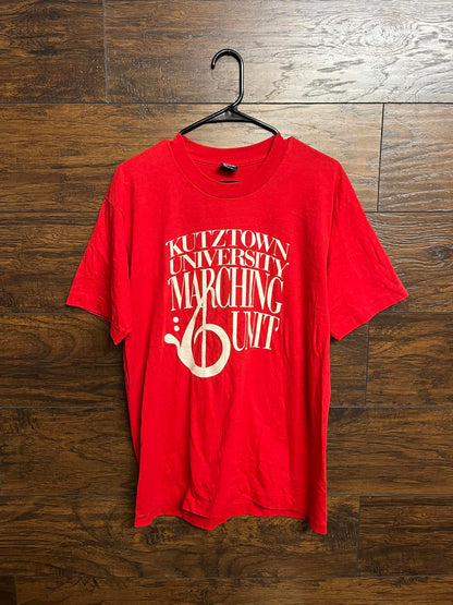 VTG Kutztown University Marching Unit T-shirt KUMU Tee - L