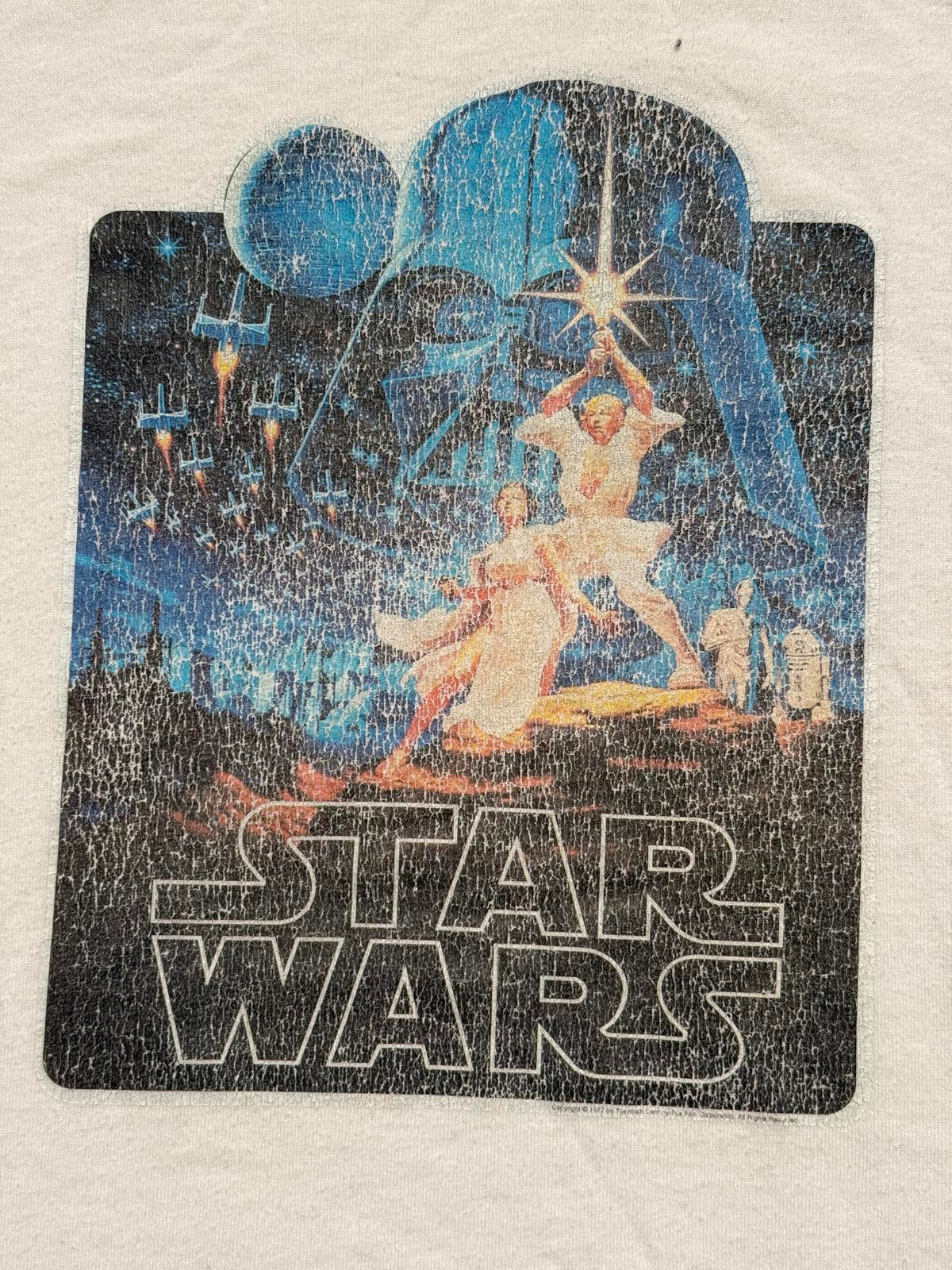VTG Star Wars Movie T-shirt Poster Changes Tag Ringer L