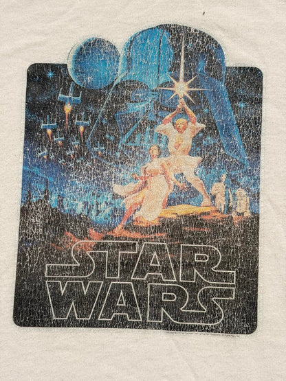 VTG Star Wars Movie T-shirt Poster Changes Tag Ringer L