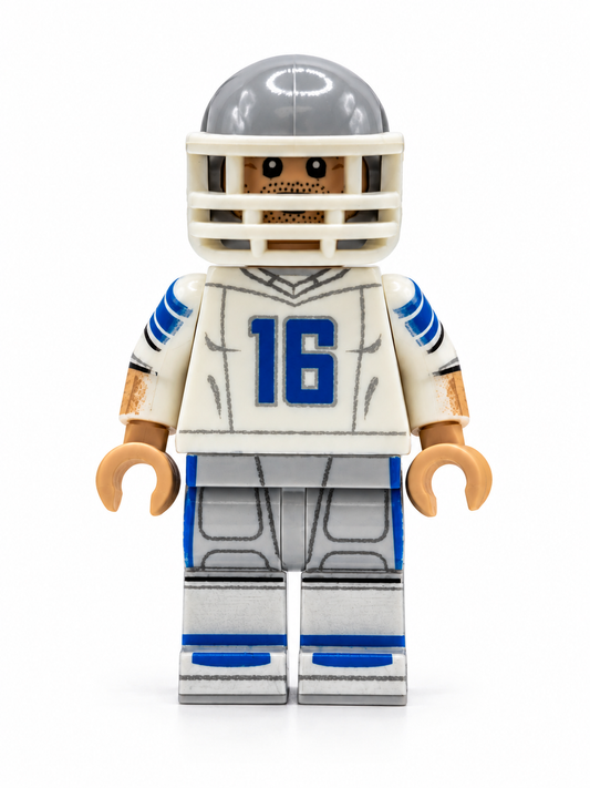 #16 DET QB Football Player Minifig - B3 Customs