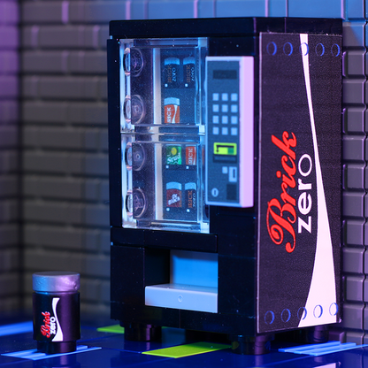 Brick Zero Soda Vending Machine made using LEGO parts - B3 Customs
