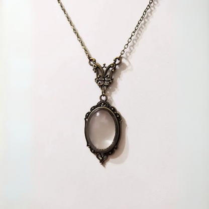 Bronze Magnifying Glass Pendant Necklace