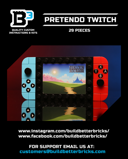 Custom Pretendo 2017 Handheld Console Building Set made using LEGO parts
