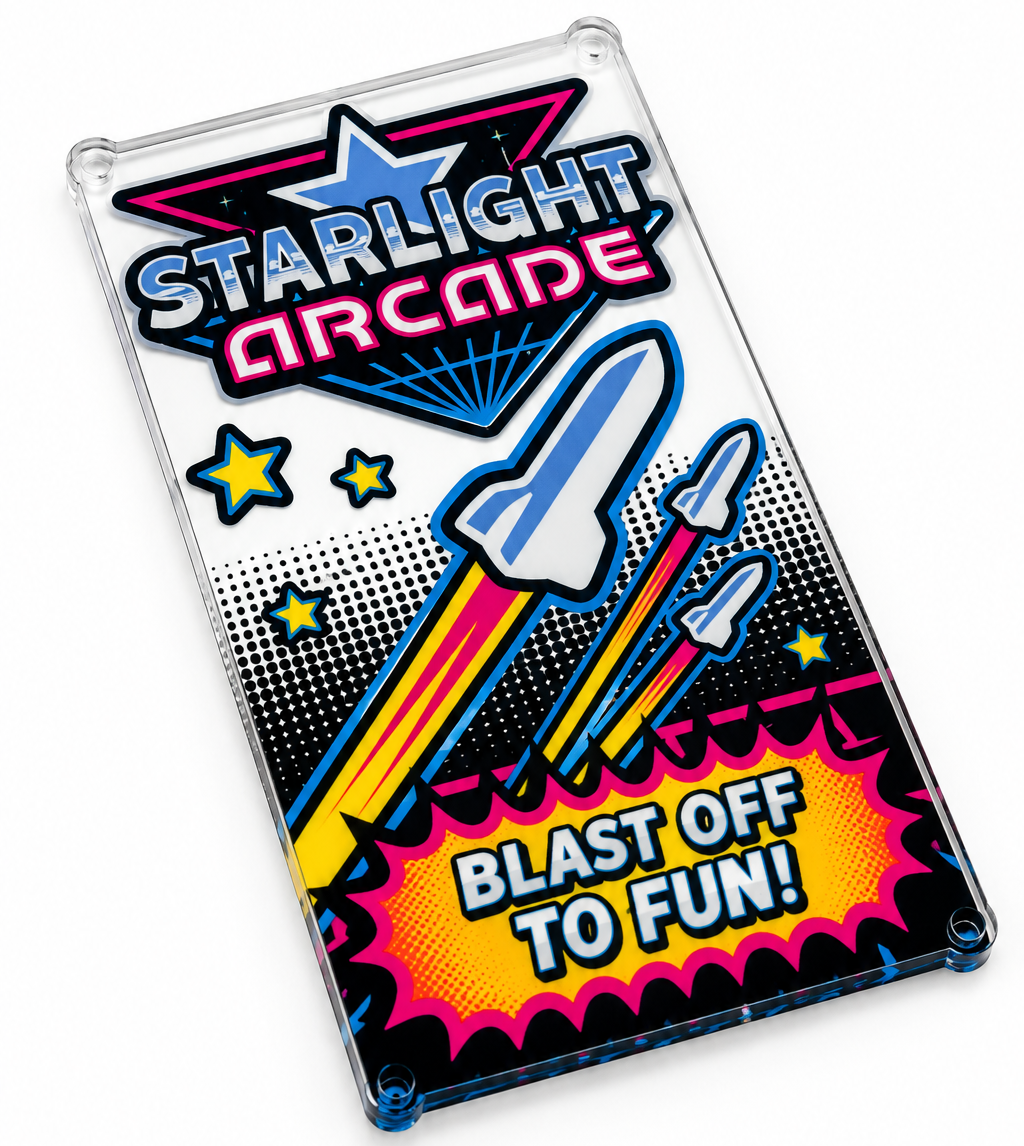 Starlight Arcade 4x6 Glass Window