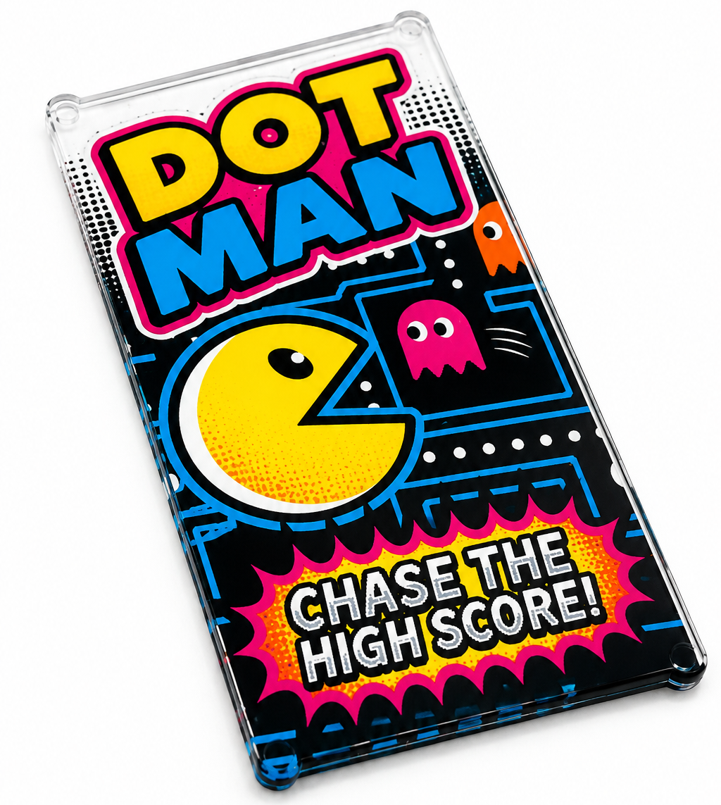 Dot Man Arcade 4x6 Glass Window