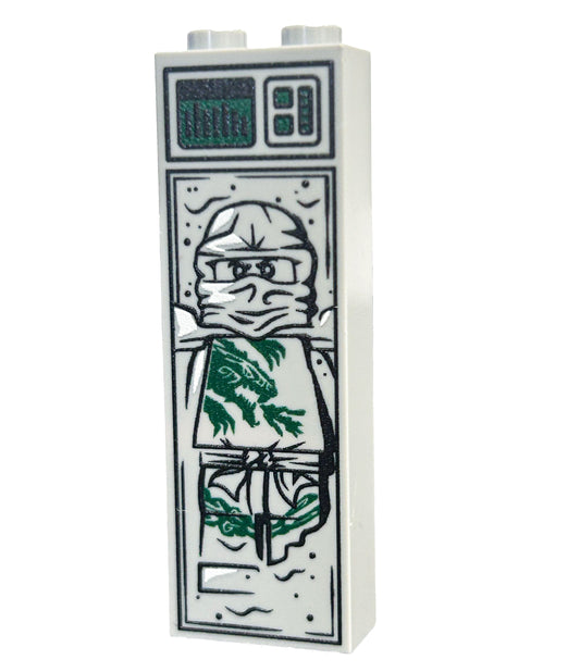 Green Ninja in Carbonite (1x2x5 Brick)