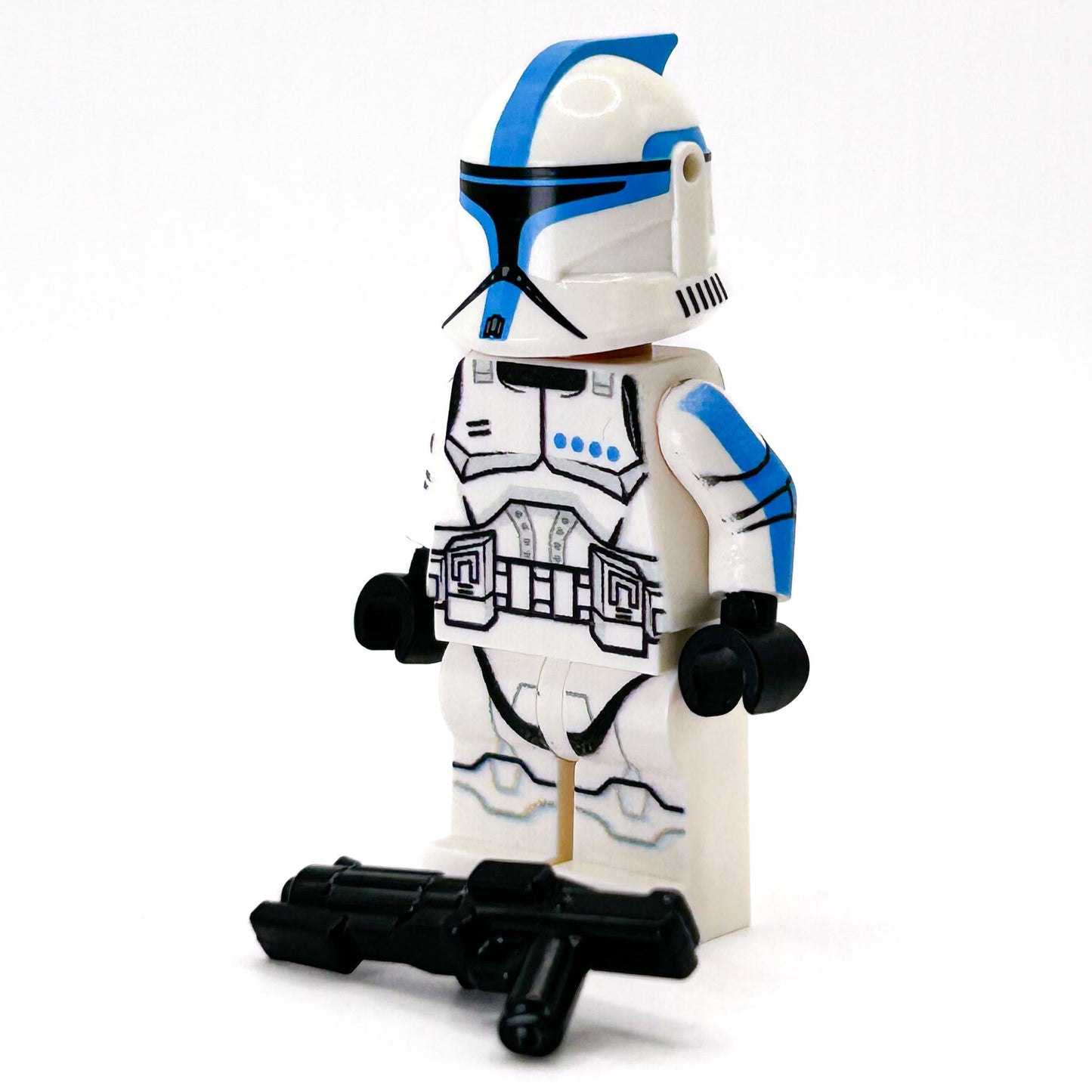Custom Lieutenant Clone Trooper (Dark Azure, Phase 1) Minifig made using LEGO parts