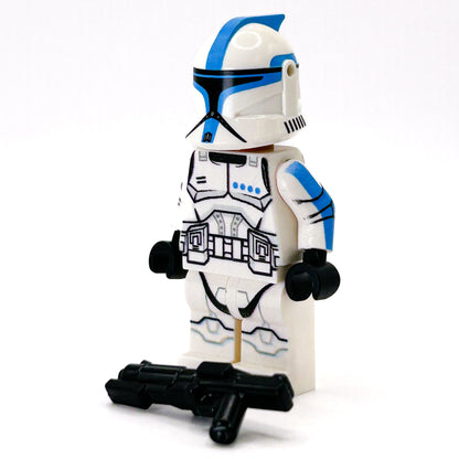 Custom Lieutenant Clone Trooper (Dark Azure, Phase 1) Minifig made using LEGO parts