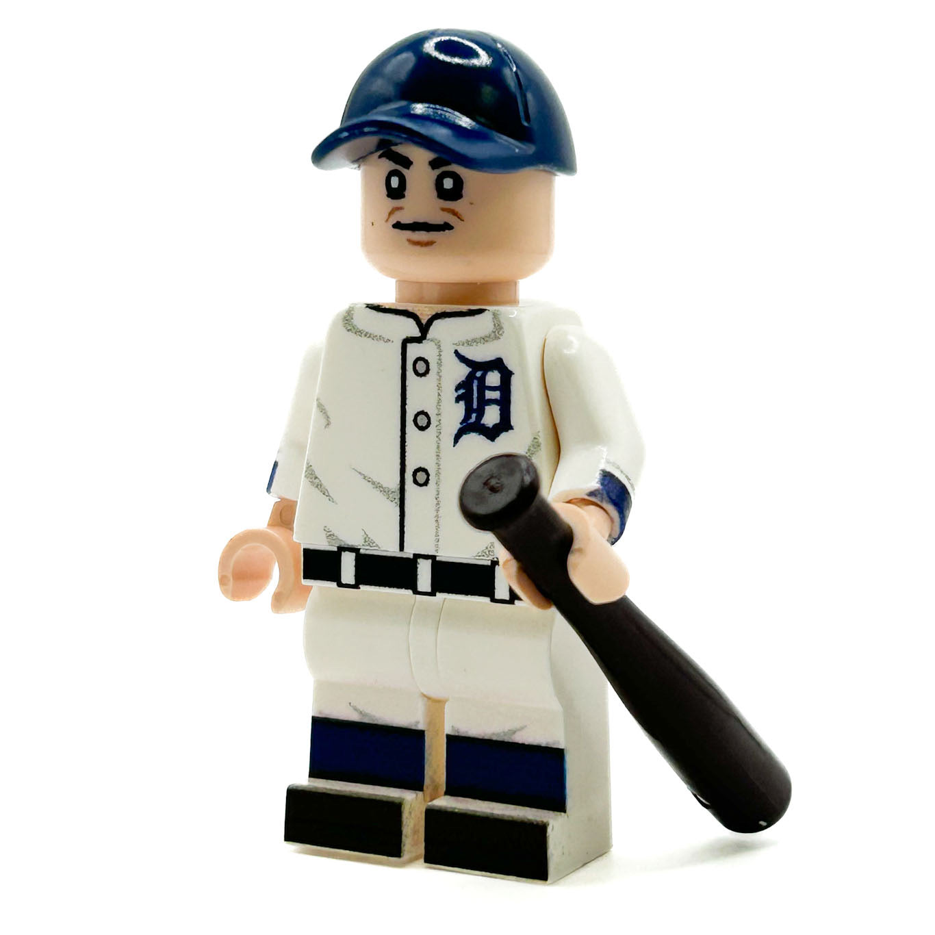 Ty Cobb Tigers Baseball Player Minifig made using LEGO parts - B3 Customs