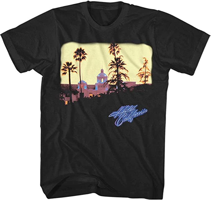 Eagles Band Hotel California Mens T-shirt Officially Licensed