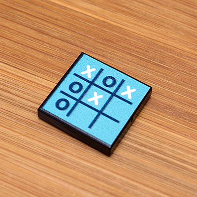 Tic-Tac-Toe - Custom Printed 2x2 Tile made using LEGO parts