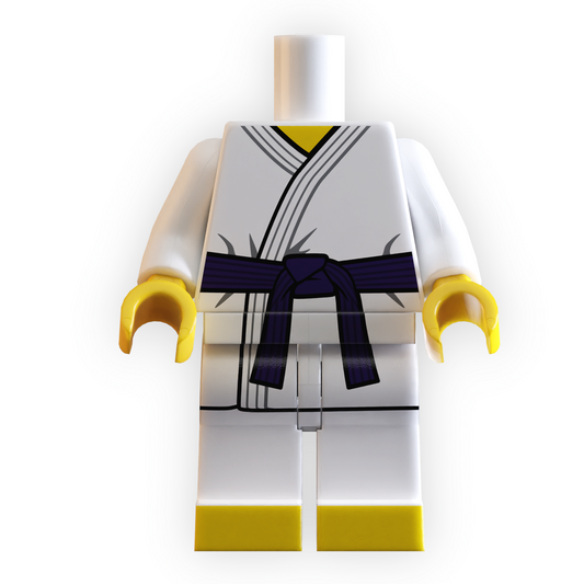 Purple Belt Karate Minifig Body
