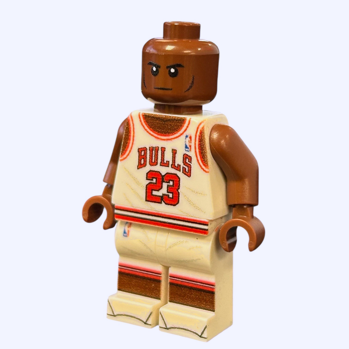 MJ #23 (White Jersey) Basketball Player Minifig made using LEGO parts - B3 Customs
