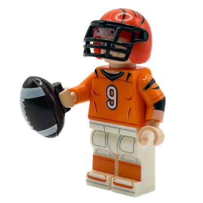 #9 QB Bengals Football Player Minifig - B3 Customs