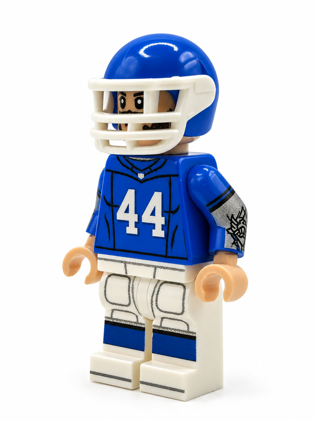 #44 RB Blue/White Football Player Minifig