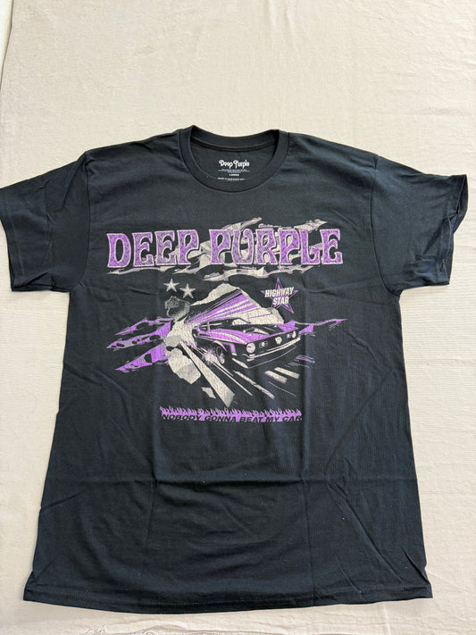 Deep Purple Band T-shirt - Highway Star Lyrics Tee #72 2 Sided