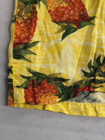 Vintage Mens Hawaiian Shirt Pineapple AOP Made in Hawaii