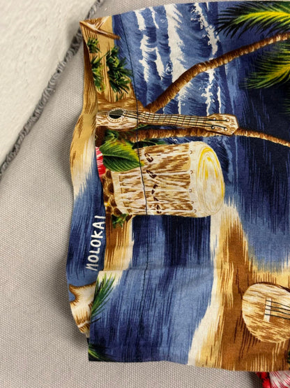 RJC Mens Hawaiian Shirt Hawaiian Islands Made in Hawaii - M