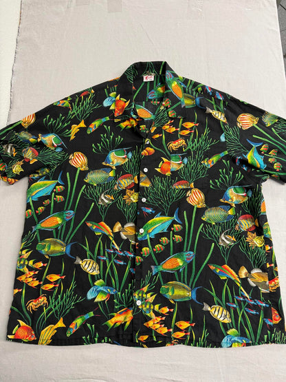 Mens Hawaiian Shirt Scorpio Fish - Made in Hawaii Shirt 3XL