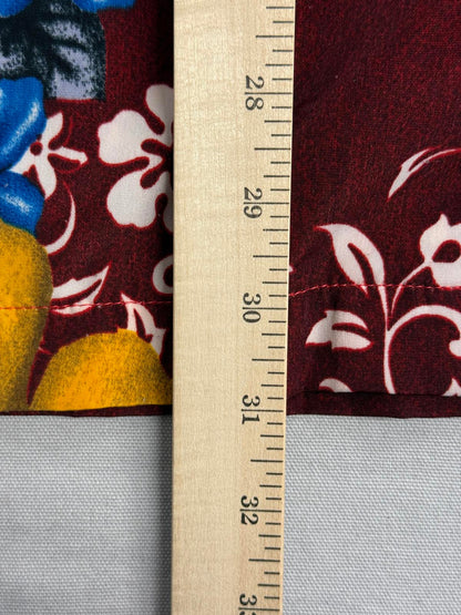 Mens Hawaiian Shirt Plumeria Floewrs Reservoir - L