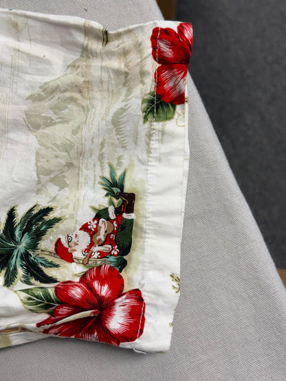 Ky's Men Hawaiian Shirt Surfing Santa Made in Hawaii Shirt L