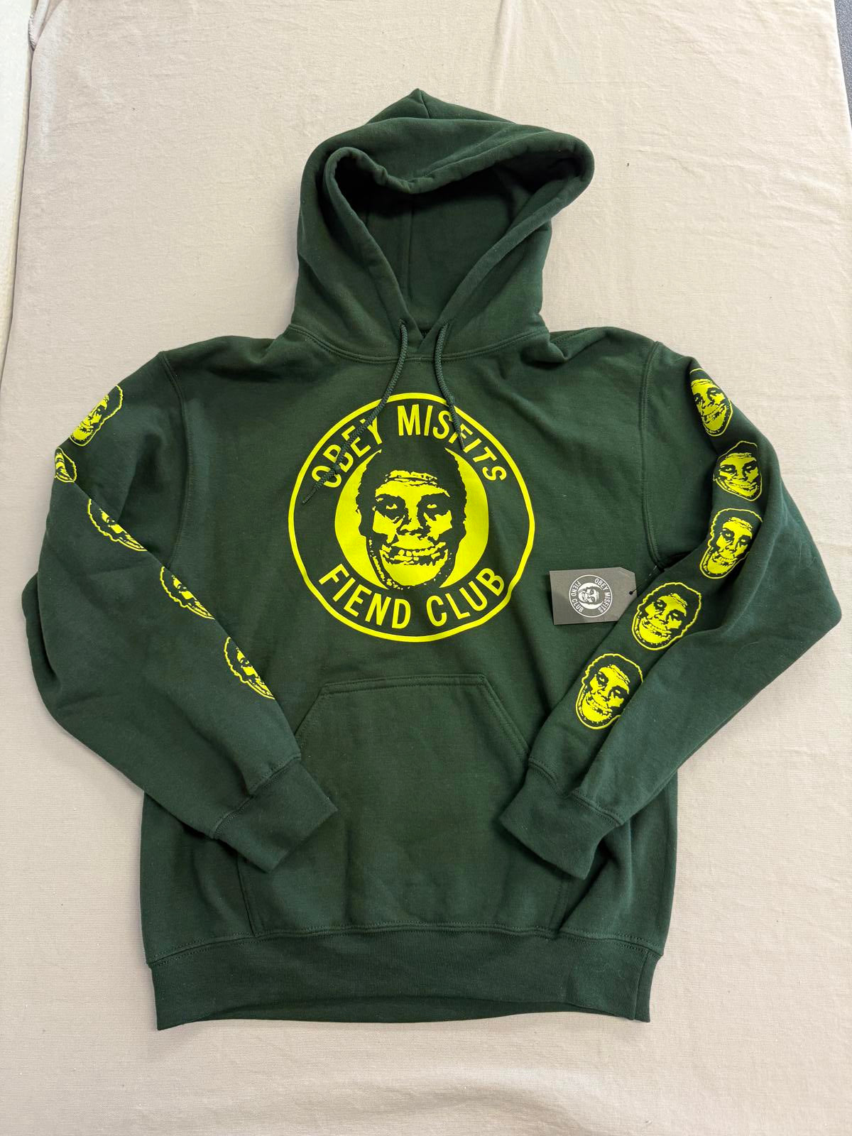 Obey Misfits Fiend Club Hoodie Misfits Skull x Andre Tags -S