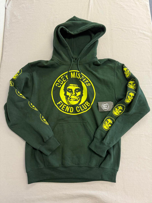 Obey Misfits Fiend Club Hoodie Misfits Skull x Andre Tags -S