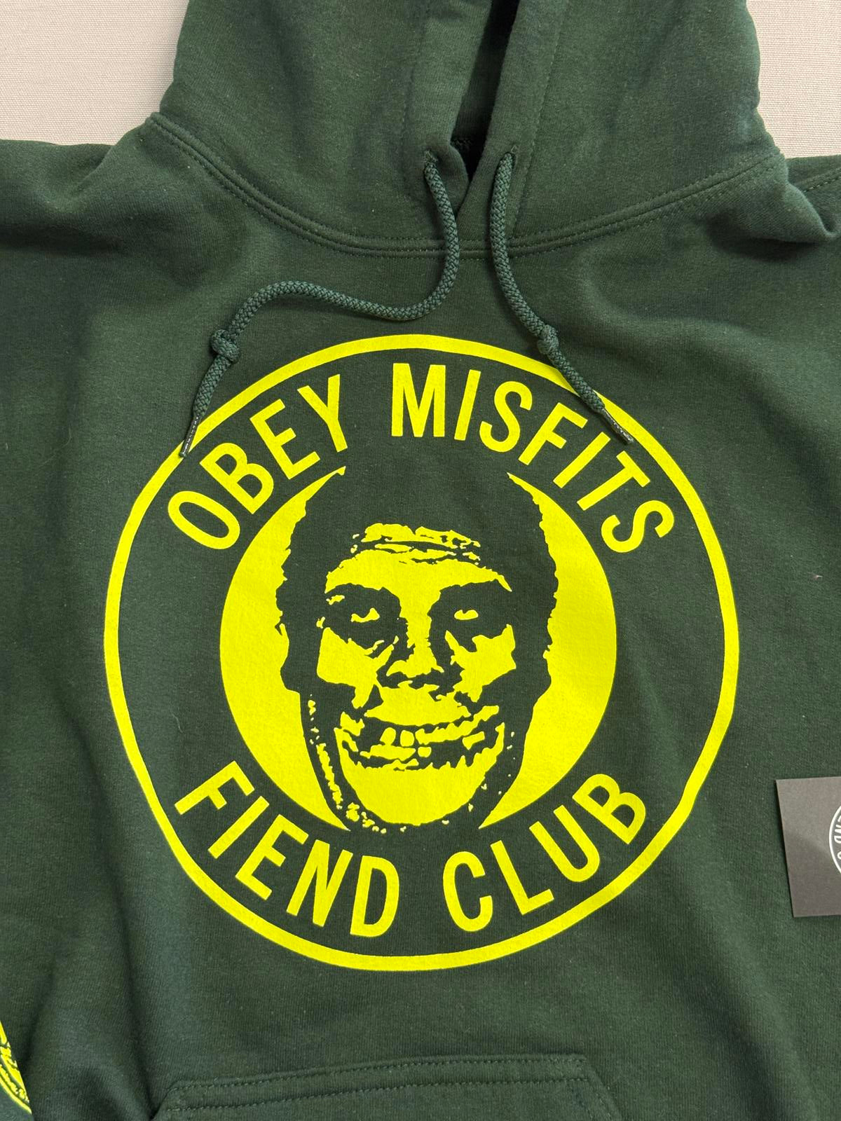 Obey Misfits Fiend Club Hoodie Misfits Skull x Andre Tags -S