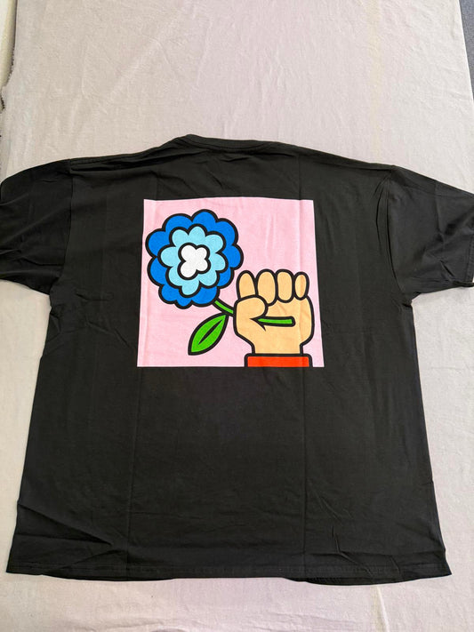 Idles Band T-shirt Fist with Flower Tee on Back Tee