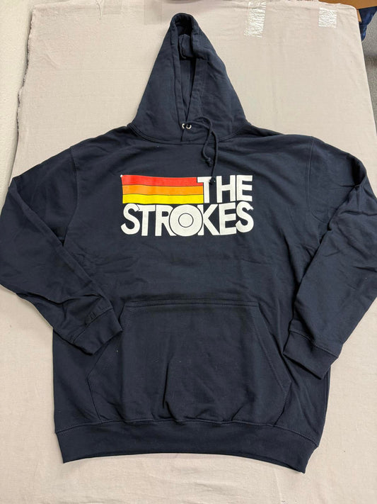 The Strokes Band Logo Hoodie - Strokes Classic Logo Navy L