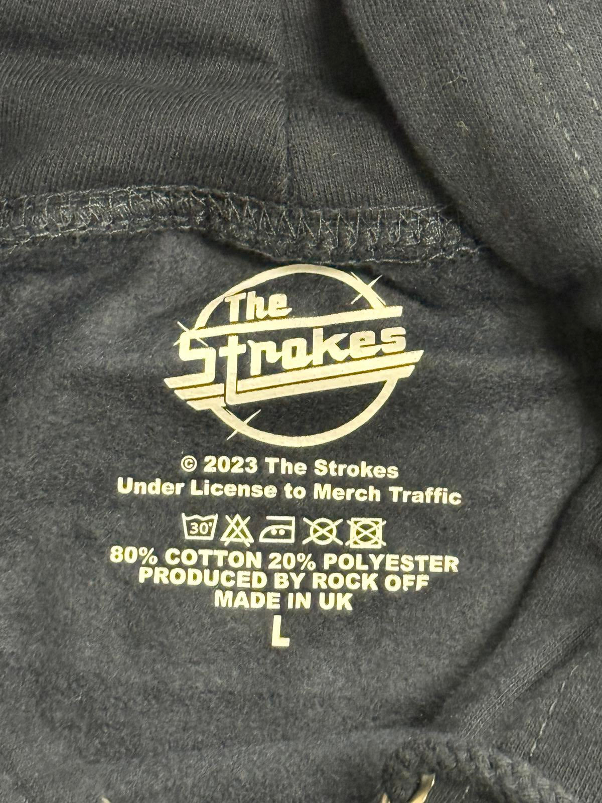 The Strokes Band Logo Hoodie - Strokes Classic Logo Navy L
