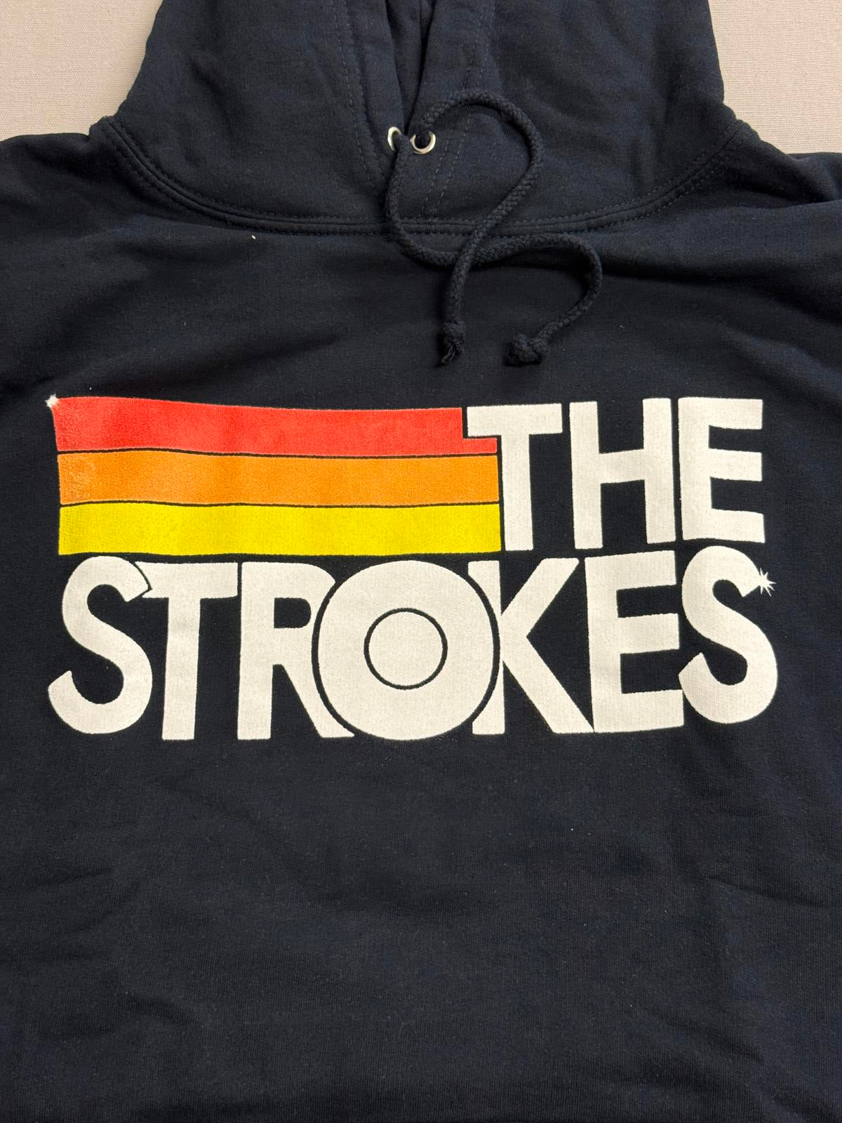 The Strokes Band Logo Hoodie - Strokes Classic Logo Navy L