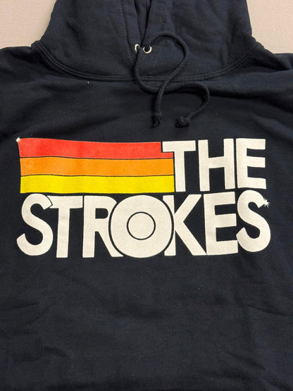 The Strokes Band Logo Hoodie - Strokes Classic Logo Navy L