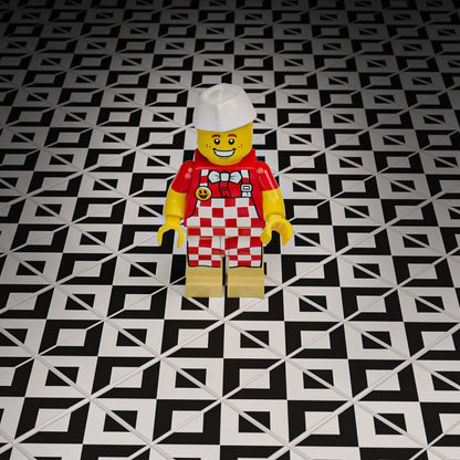 Black & White Kitchen / Diner Flooring - B3 Customs® Printed 2x2 Tile