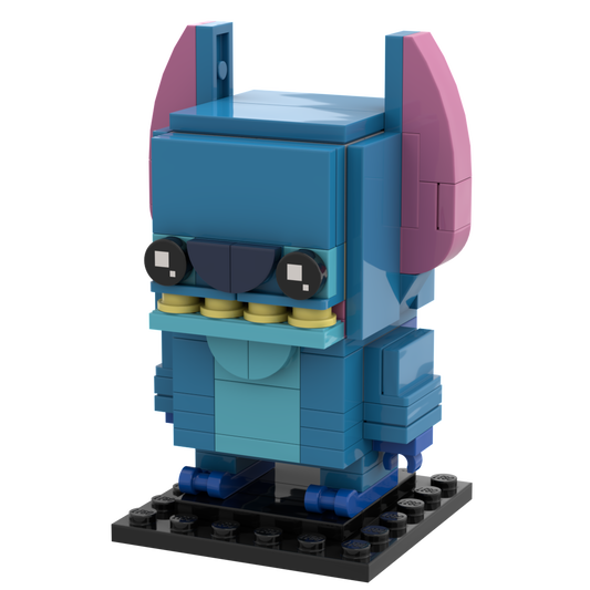 Stitchy B3 Customs BrickyHead Figure Set made w/ LEGO bricks