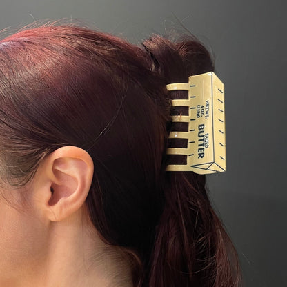 Velvet Claws Stick of Salted Butter Hair Claw | Yellow Claw Clip