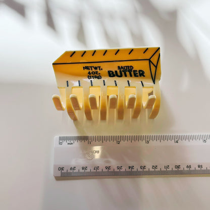 Velvet Claws Stick of Salted Butter Hair Claw | Yellow Claw Clip