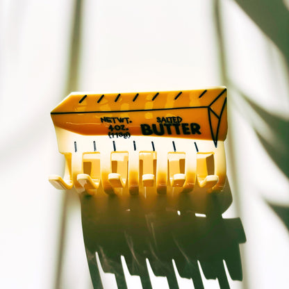 Velvet Claws Stick of Salted Butter Hair Claw | Yellow Claw Clip