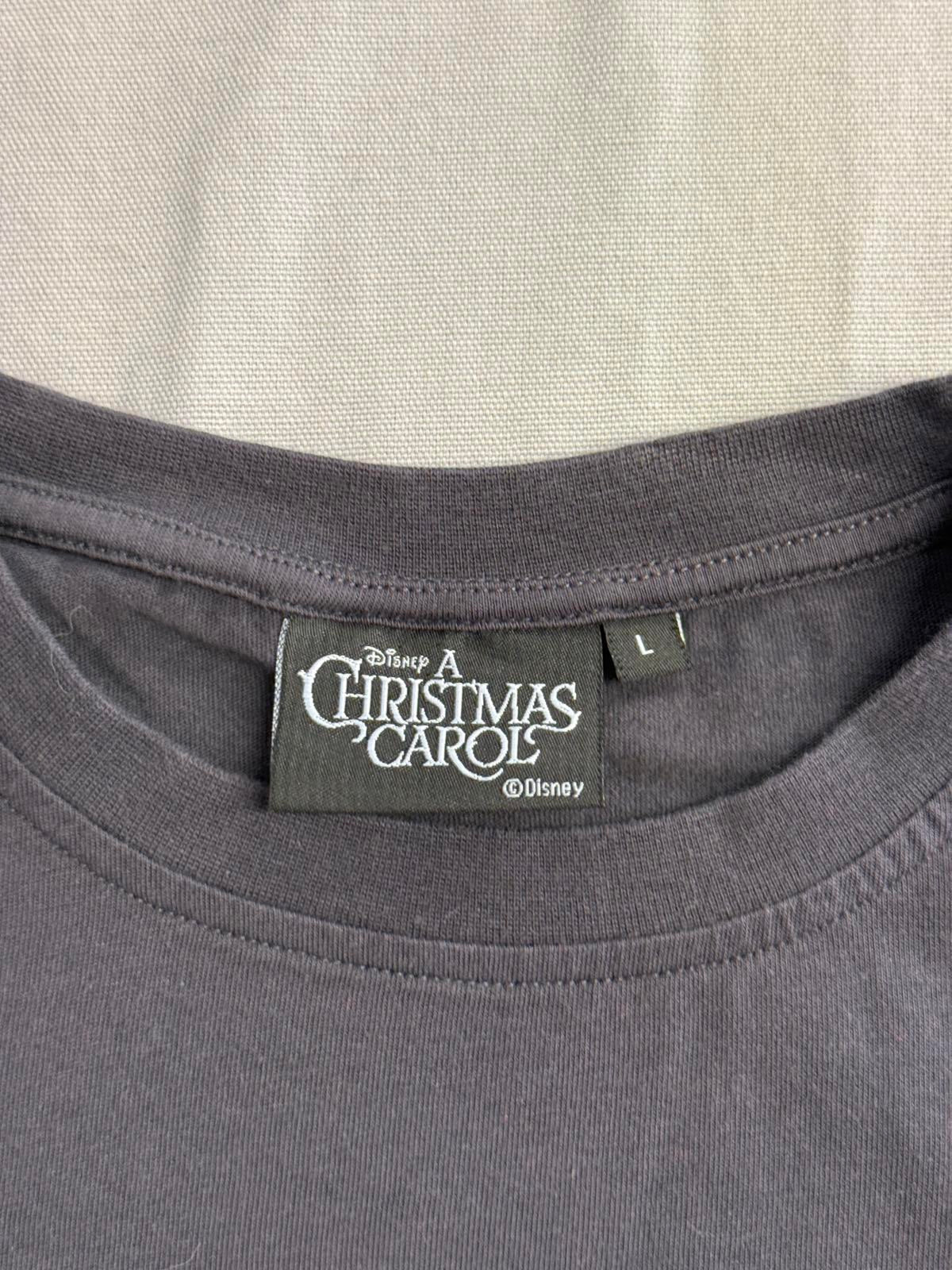 Disney's A Christmas Carol Promo T-shirt Jim Carrey Cartoon