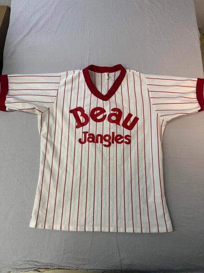 VTG Beau Jangles Baseball Jersey Pin Stripes Tee - S
