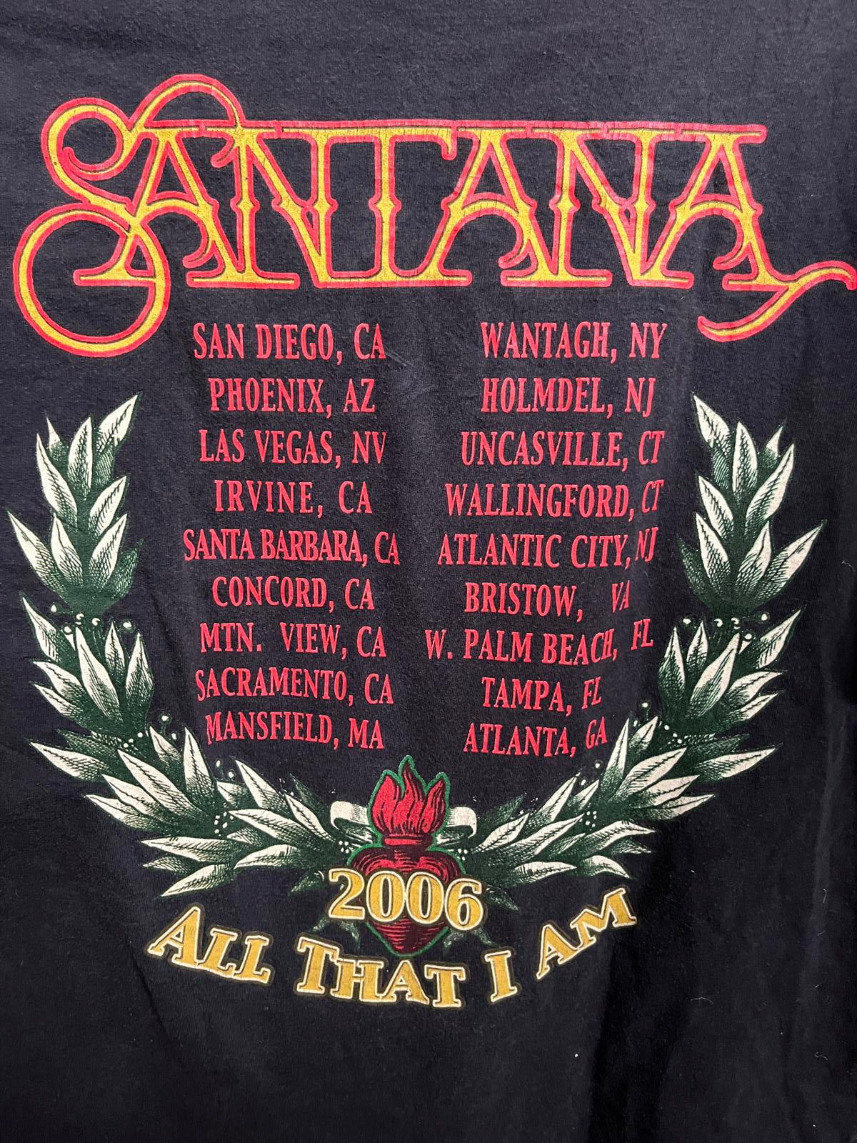 Santana Tour Tee All That I Am 2006 Santana T-shirt - XL