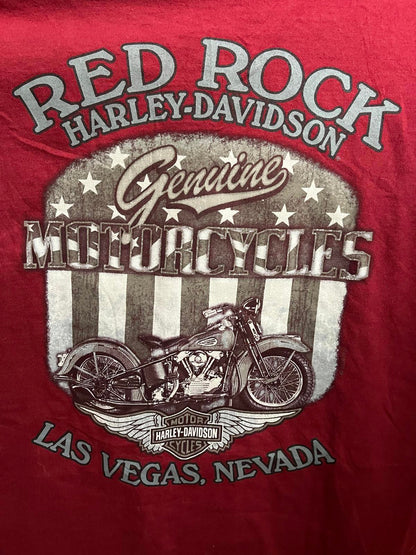 Las Vegas Harley Davidson T-shirt Red Rock Tee - L