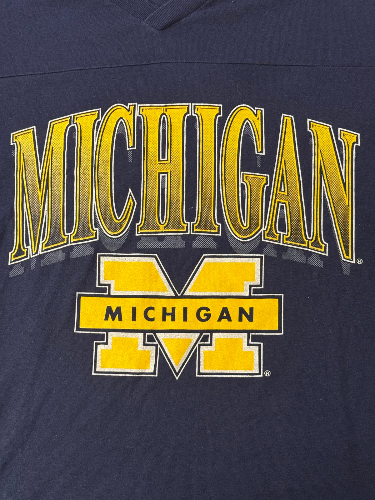 VTG 90s University of Michigan Wolverines T-shirt Jersey  XL