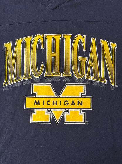 VTG 90s University of Michigan Wolverines T-shirt Jersey  XL