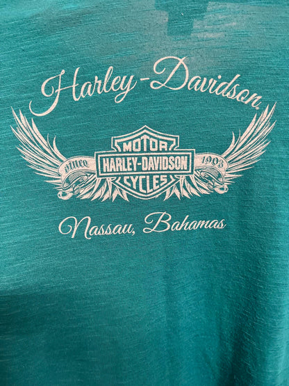 Womens Harley Davidson Rhinestone Nassau Bahamas XXL