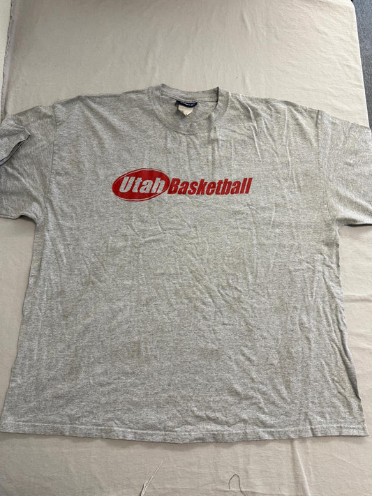 VTG University of Utah Utes Basketball T-shirt Reebok 3XL
