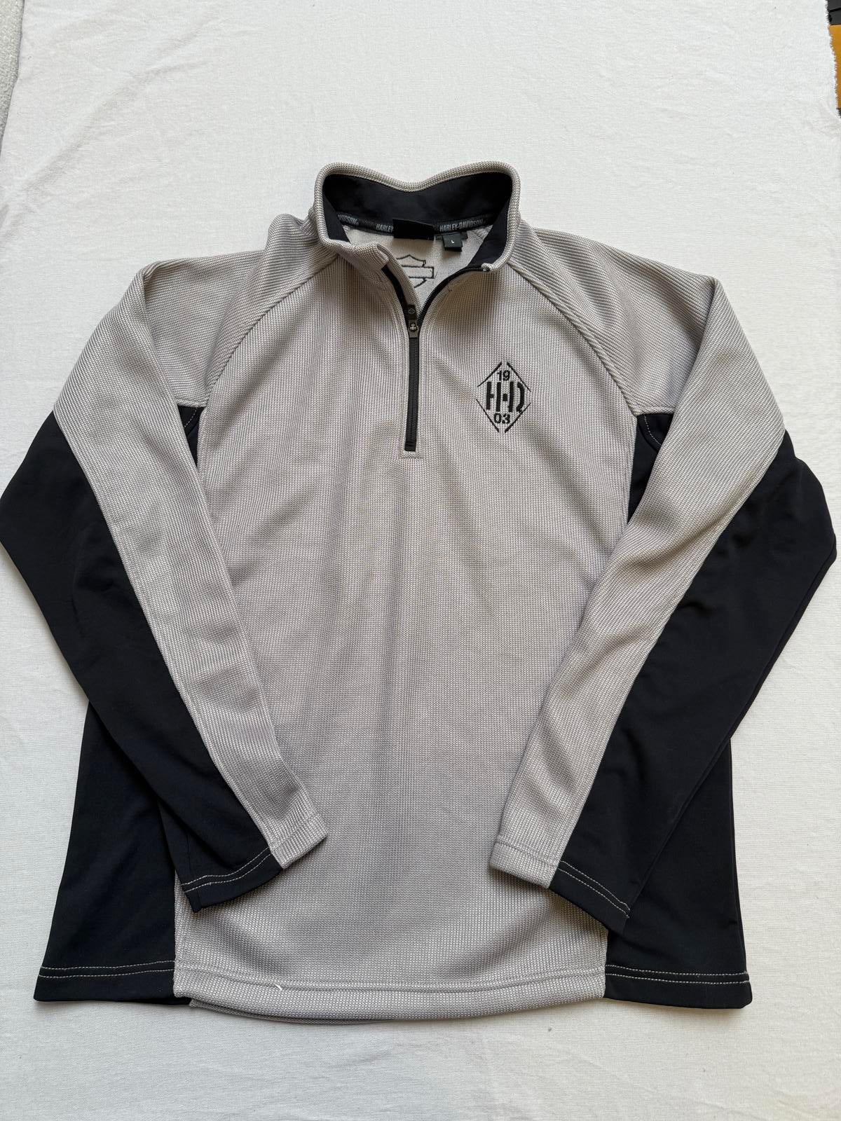 Harley Davidson Quarter Zip 1903 Grey Jacket - L